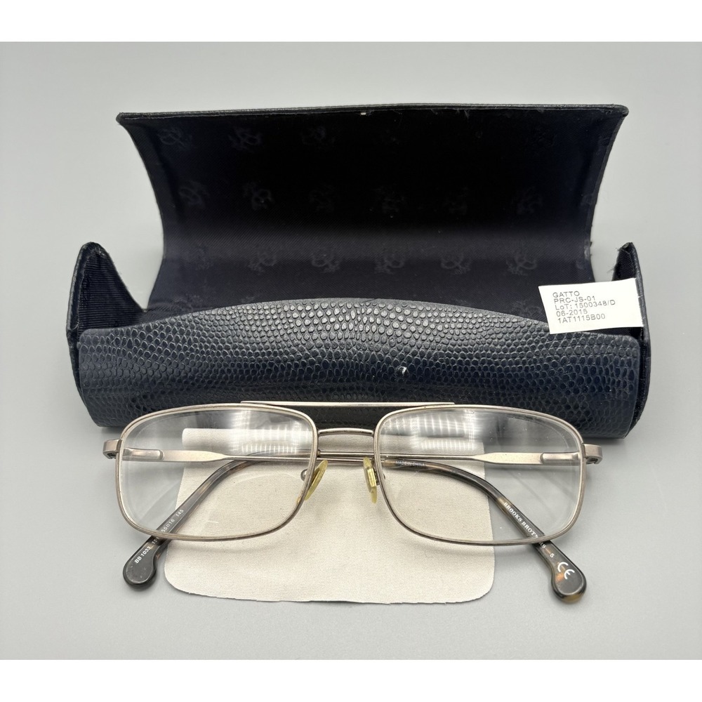 Brooks Brothers Eyeglasses BB 1033 1515 Gunmetal Tort Frames‎ 55-16-145 w/Case